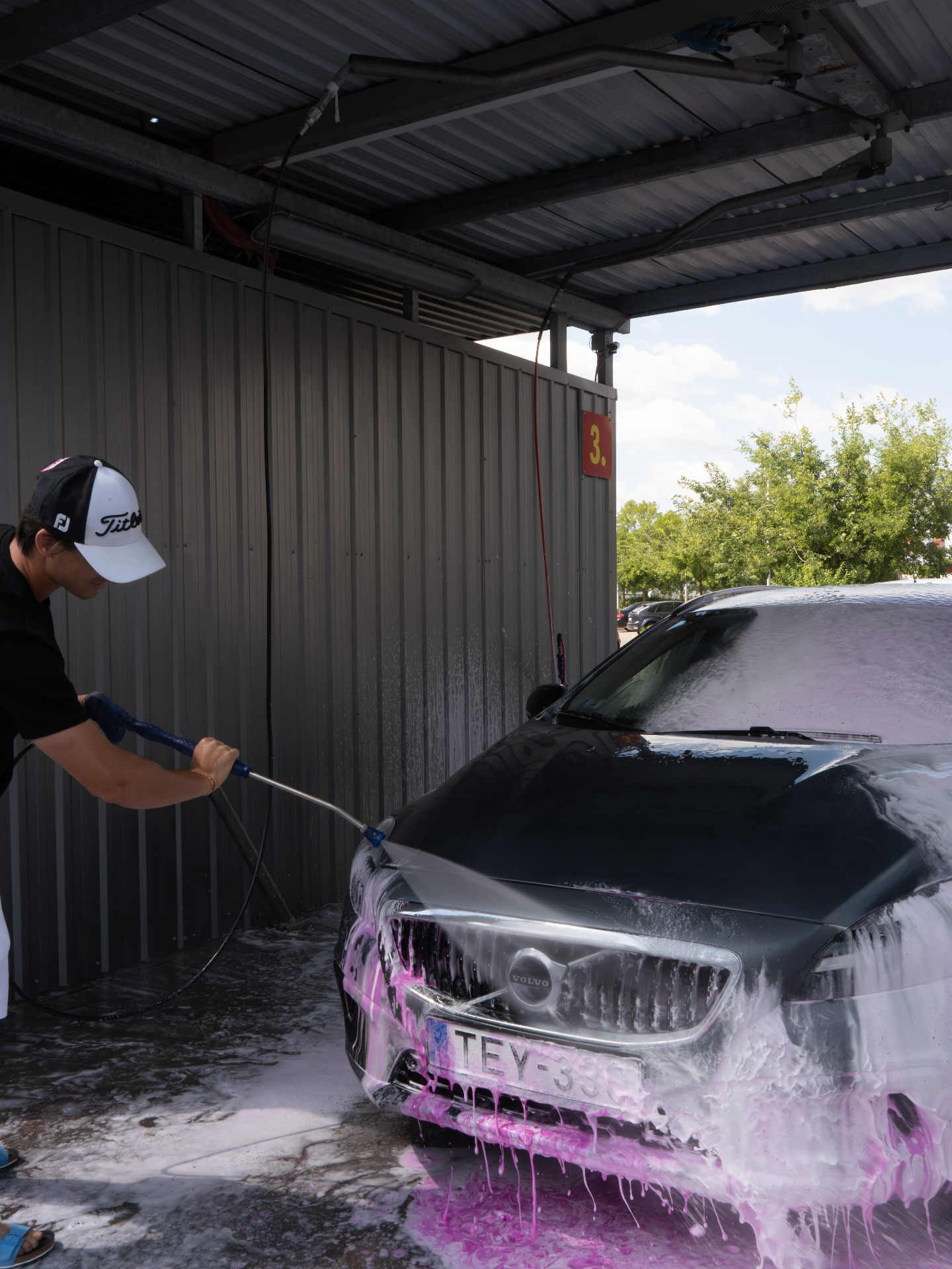 Volvo előmosás közben